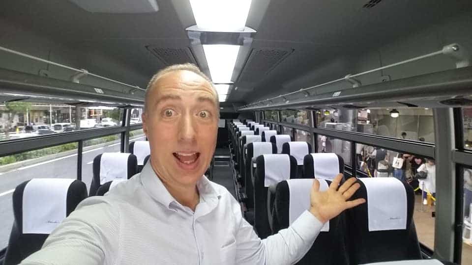 Airport shuttle bus all to myself